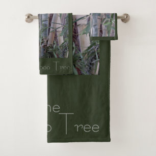 De handdoek van de Bath plaatste de Bamboe boom Op