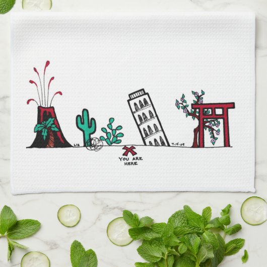 De handdoek van de Kaart (Gevouwen)