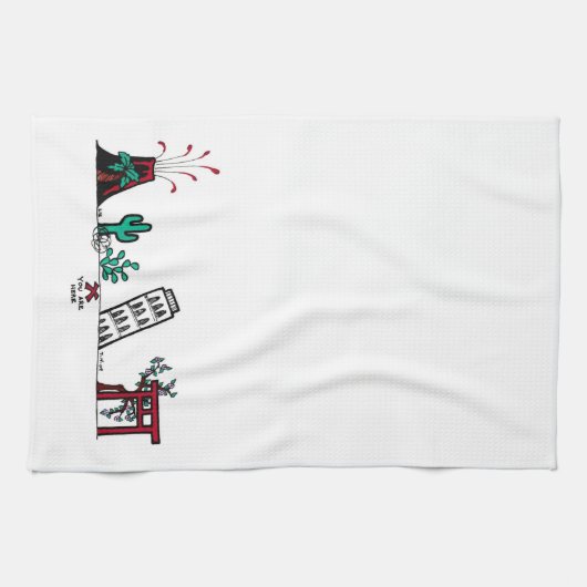 De handdoek van de Kaart (Horizontaal)