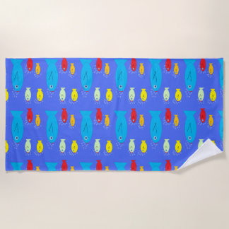 De Handdoek van het Strand van vissen