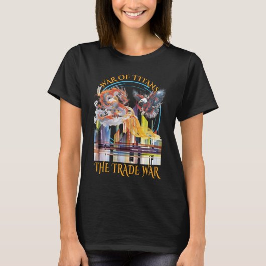 De handelsoorlog Vrouwen Zwart T-shirt (Voorkant)