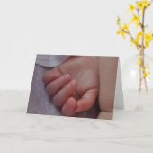 De Handen van de baby Kaart (Gele Bloem)