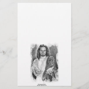 De handen van de Kantoorbehoeften van Christus Briefpapier