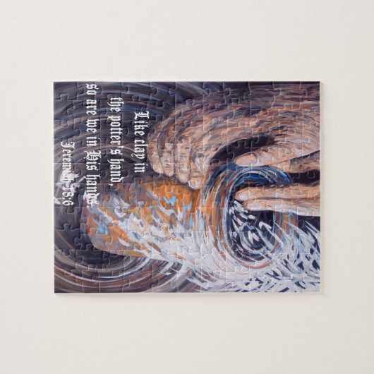 De handen van de Potter met Manuscript Legpuzzel (Horizontaal)