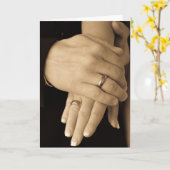 De Handen van het Pas getrouwd Kaart (Gele Bloem)