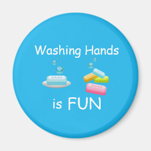 De handen wassen is Kinder van de FUN Cool Magneet