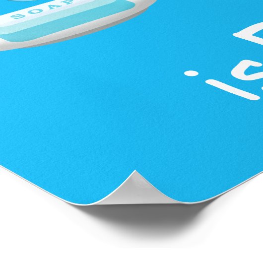 De handen wassen is Kinder voor de veiligheid van  Poster (Hoek)