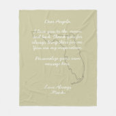 De handgeschreven liefdesbrief van Florida of het  Fleece Deken (Voorkant)