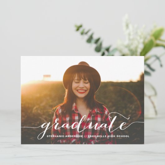 De handgeschreven Uitnodiging van de Partij van de (Staand voorkant)