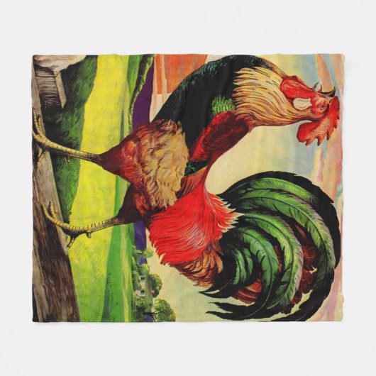 De handige Rooster roteren Fleece Deken (Voorkant (Horizontaal))