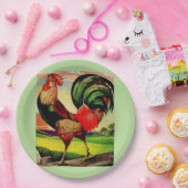 De handige Rooster roteren Papieren Bordje (Feest)