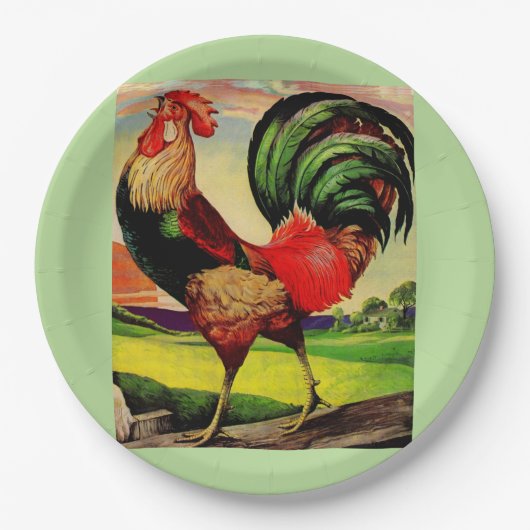 De handige Rooster roteren Papieren Bordje (Voorkant)