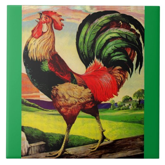 De handige Rooster roteren Tegeltje (Voorkant)