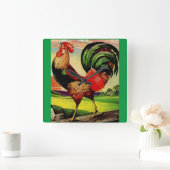 De handige Rooster roteren Vierkante Klok (Huis)