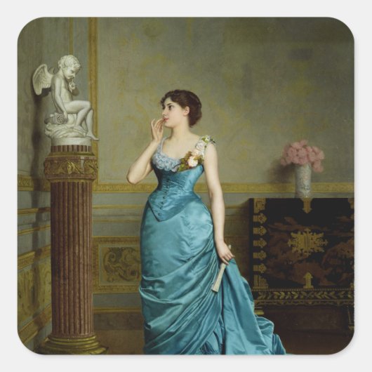 De handlanger vierkante sticker (Voorkant)