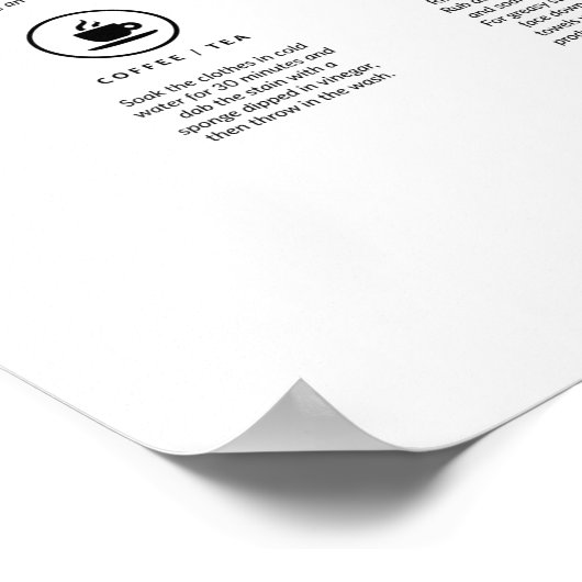 De handleiding met wassymbolen zorgt voor het verw poster (Hoek)