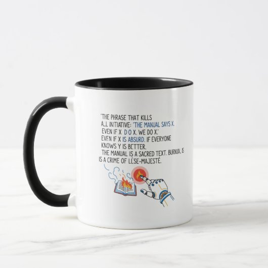 De handleiding zegt X Kantoorhumor Mok (Links)