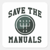 De handleidingen opslaan vierkante sticker (Voorkant)