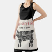 De handleidingen van de slagers voor rundvlees schort (Insitu)