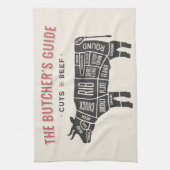 De handleidingen van de slagers voor rundvlees theedoek (Verticaal)