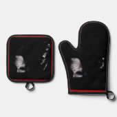 De handschoen - ovenwant & pannenlap set (Voorkant)