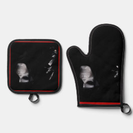 De handschoen - ovenwant & pannenlap set