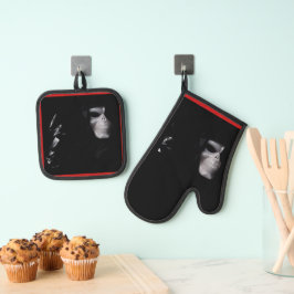 De handschoen - ovenwant & pannenlap set