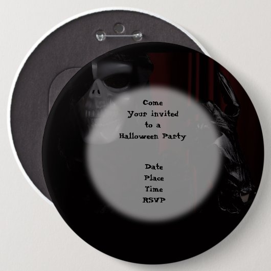 De handschoen - ronde button 6,0 cm (Voorkant /achterkant)