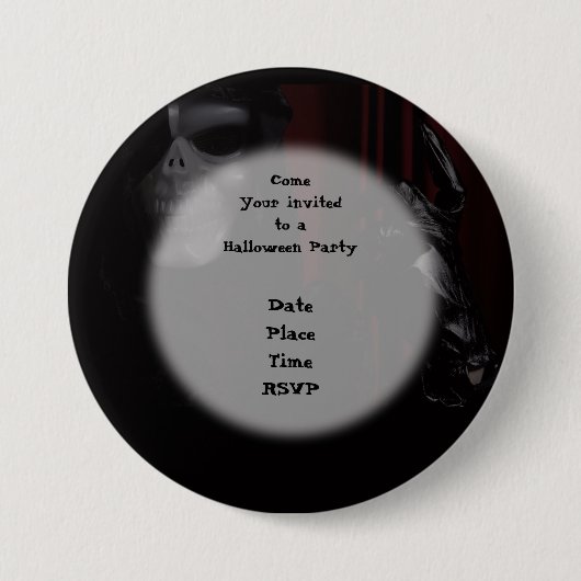 De handschoen - ronde button 7,6 cm (Voorkant)