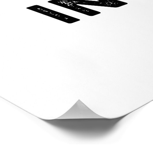 De handschoen zit in de lucht. poster (Hoek)