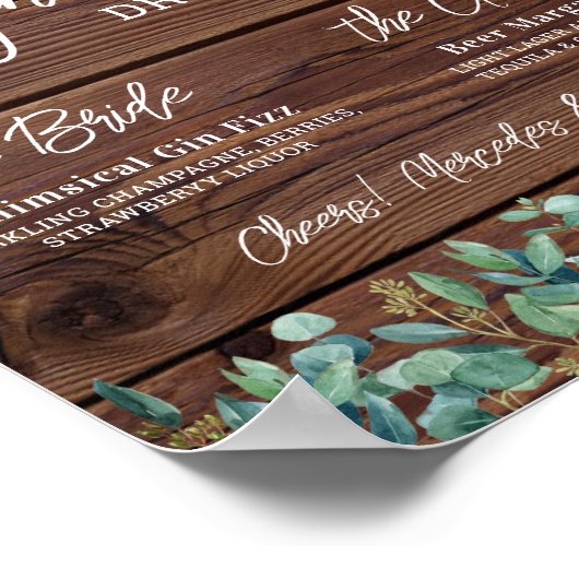 De handtekening Drink de Lichten van het Koord Euc Poster (Hoek)