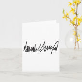 De handtekening van Donald John Trump Kaart (Gele Bloem)