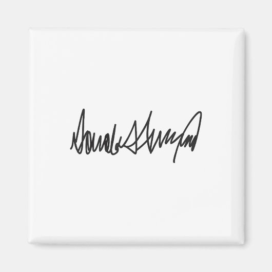 De handtekening van Donald John Trump Magneet (Voorkant)