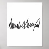 De handtekening van Donald John Trump Poster (Voorkant)