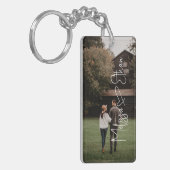 De handtekening van het manuscript hoort Foto Sleutelhanger (Voorkant Links)