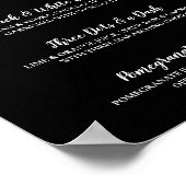 De Handtekening van het paar Drink Moderne Witte C Poster (Hoek)