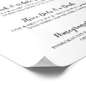 De handtekening van het paar Drink Moderne Zwarte  Poster (Hoek)