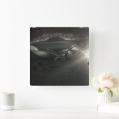 De Hangaar van het UFO van Roswell Vierkante Klok (Huis)