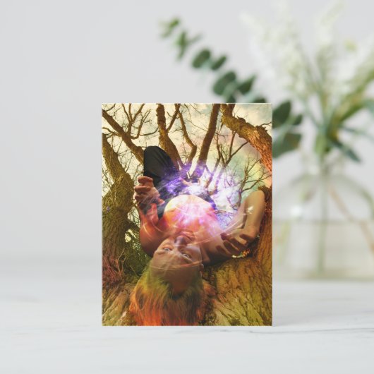 De Hanged Man Tarot Card Art Briefkaart (Staand voorkant)