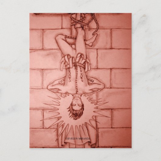 De Hanged Man Tarot Card Briefkaart (Voorkant)