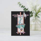 De Hanged Woman Tarot-kaart Briefkaart (Staand voorkant)
