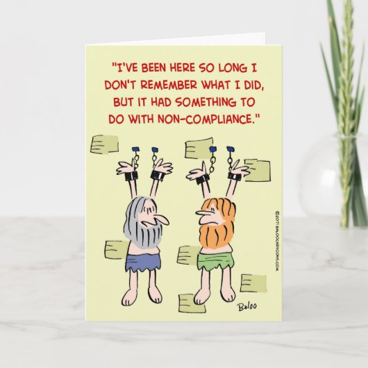 de hangende gevangenen van het nalevingsgebrek aan kaart (Voorkant)