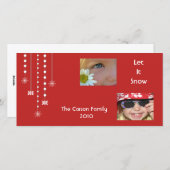 De hangende (rode) Kaart van de Foto van de Douane (Voorkant / Achterkant)