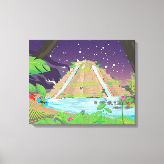 De Hangende Tuinen van Babylon Canvas Afdruk (Voorkant)
