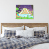 De Hangende Tuinen van Babylon Canvas Afdruk (Insitu (Slaapkamer))