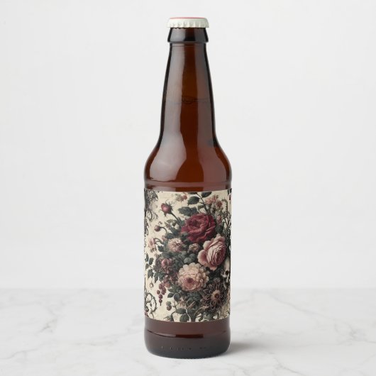 De Hangende Tuinen van het Arcane – Gotische Bloem Bier Etiket (Voorkant)