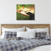 De hangmat (door Joseph DeCamp) Canvas Afdruk (Insitu (Slaapkamer))