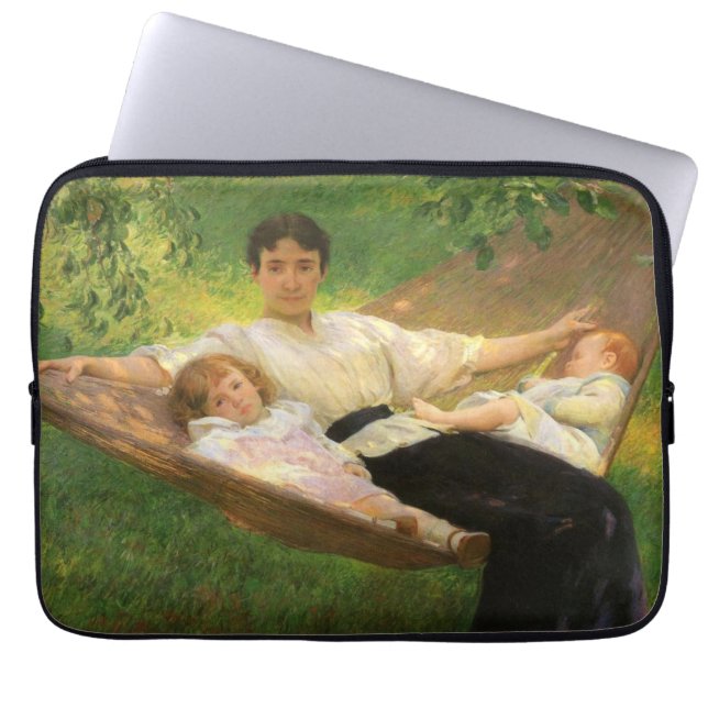 De hangmat (door Joseph DeCamp) Laptop Sleeve (Voorkant)