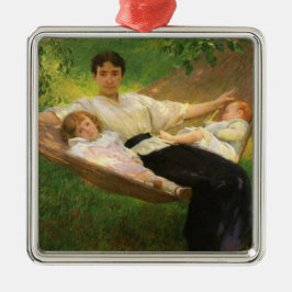 De hangmat (door Joseph DeCamp) Metalen Ornament