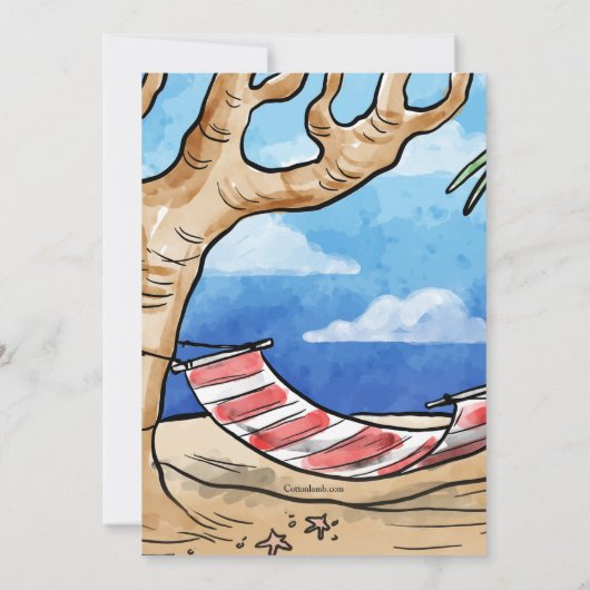 De hangmat uitnodiging (Achterkant)